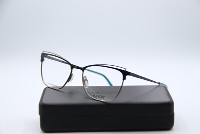 NEW FLEXON W3100 325 BLACK BLUE GOLD AUTHENTIC FRAMES EYEGLASSES 53-17