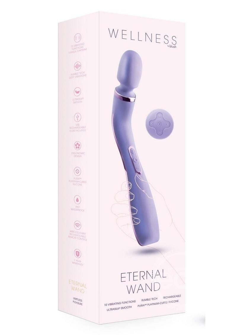 Wellness Blush Eternal Wand Silicone Full Body Handheld Massager for Smooth Relaxation
