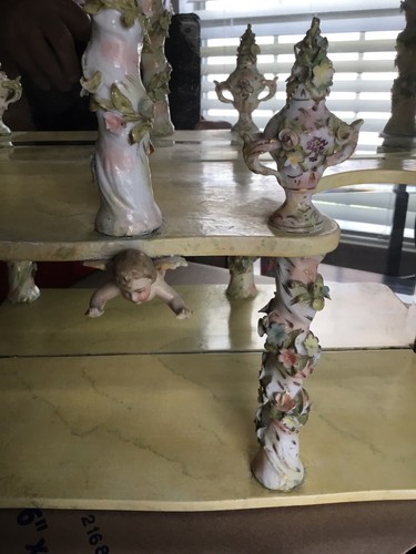 AUTHENTIC RARE 1880’s Antique Meissen Porcelain Cherubs Shelf Figurines Display - Picture 3 of 12