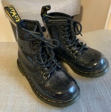 Dr. Martens 1460 Glitter Lace Up Boots Toddlers 7 UK / 8 US / 24 EU Mint