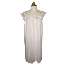 Vtg Nightie Night Gown Sears and Roebuck L Grannycore Cottagecore Semi Sheer