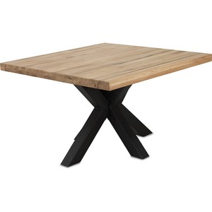Esstisch Star 100 Cm Quadratisch In Eiche Massiv Metall Ebay 