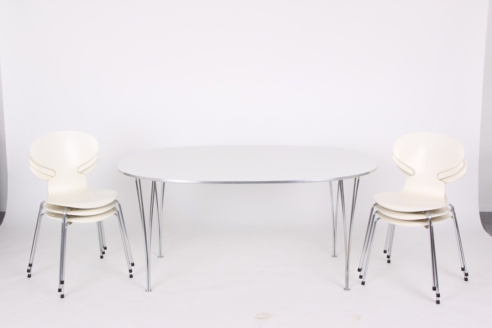 Arne jacobsen, spisebord m. stole, – dba.dk – køb og salg af nyt og ... Arne jacobsen spisestue