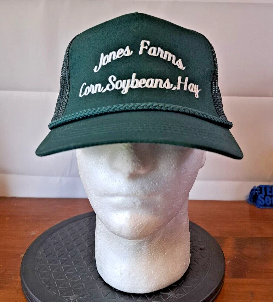 Gorra de béisbol vintage Jones Farms ajustable bordada a presión Foto 2 de 4