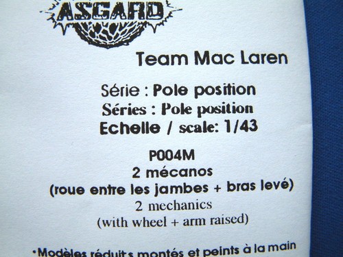 ASGARD P004M - 2 x METAL MCLAREN RACE MECHANICS - VERY RARE SET - 第 11/11 張圖片