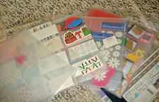 Lot of 6 Triple Folders PAPER SCRAP STORAGE ORGANIZERS 12 x 12 - 3 hole