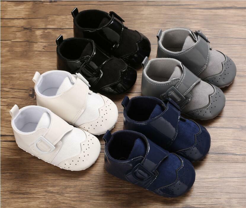 Newborn Baby Boy Crib Shoes Infant Oxford Booties PreWalker First Step
