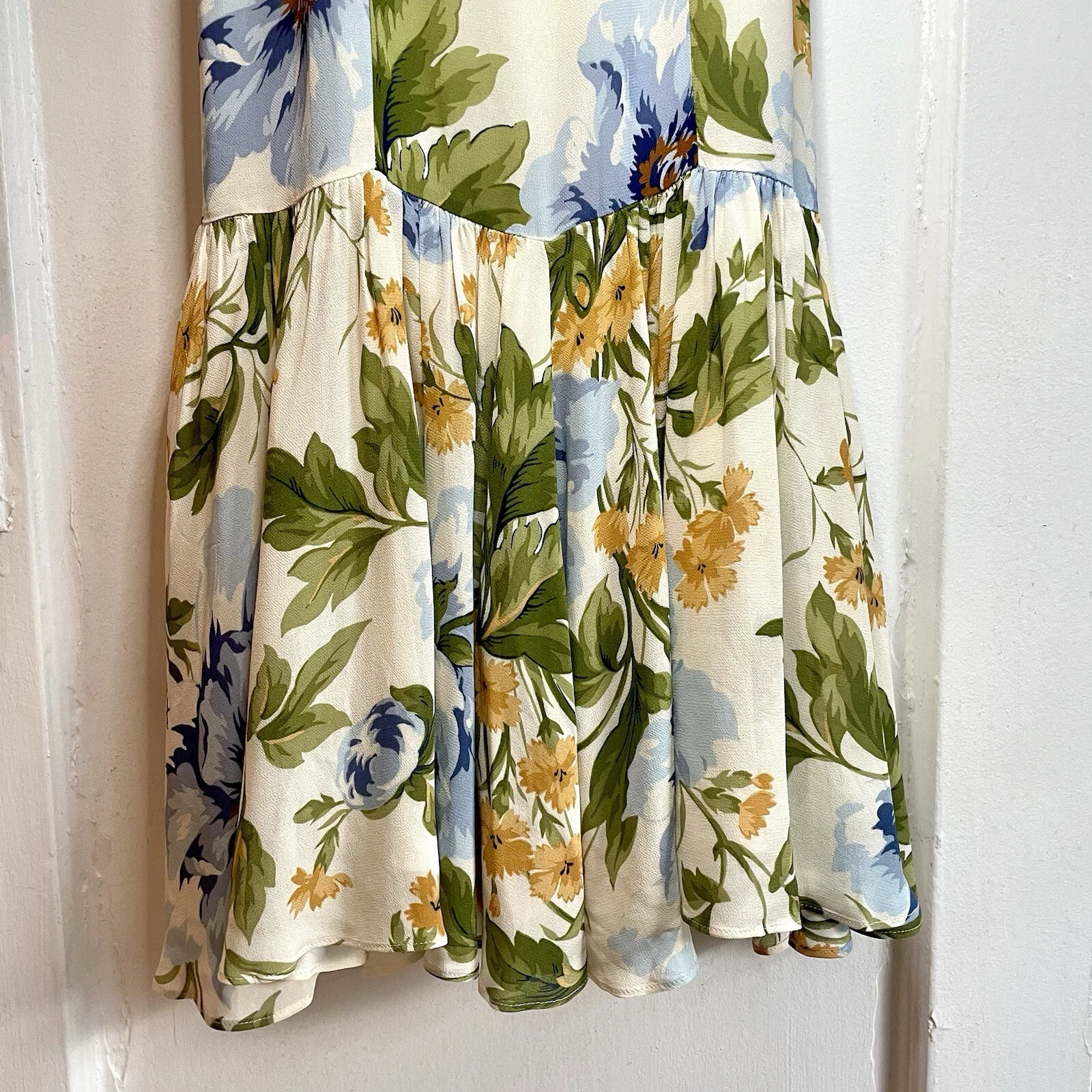 VALENTINO Abito midi floreale nuovo con etichette Reformation Irisa Sweetheart taglia 2 botanista