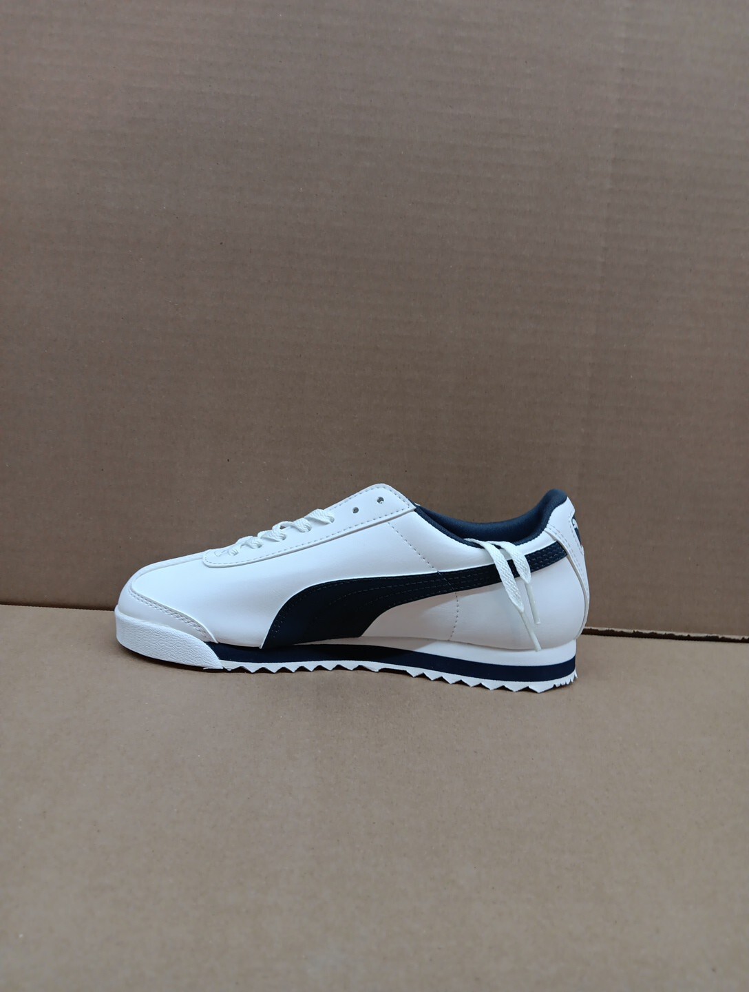 Puma Roma Basic Jr, White/navy, Sz  4.5 image 6