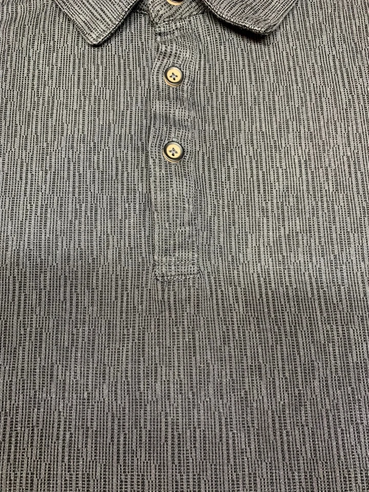 Nat Nast Mens Pullover Knit Short Sleeve Gray Modal Polyester Polo Shirt 2XL XXL - Image 2 of 4