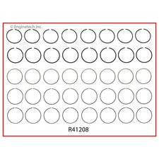 Enginetech R41208-060 Engine Cast Iron Piston Ring Set For Pontiac Models Enginetech R41208-060 Engine Cast Iron Piston Ring Set For Pontiac Models