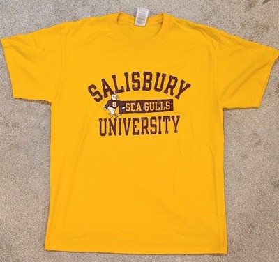 Salisbury University Seagulls Sammy the Seagull Yellow/Gold Men's Large T-Shirt