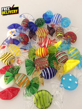 20Pcs Glass Candy Vintage Murano Glass Sweets Wedding Birthday Halloween.....