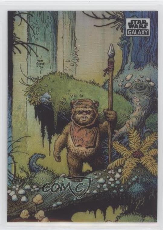 2021 Topps Chrome Star Wars Galaxy Refractor Warrior Ewok William Stout #12 2r8