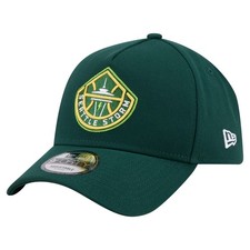 Unisex-New Era  Green Seattle Storm Core Logo A-Frame 9FORTY Adjustable Hat