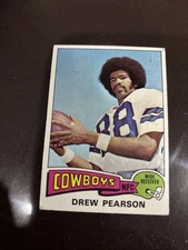 1975 Topps Football - Drew Pearson #65  Rookie Card Dallas Cowboys Set Break