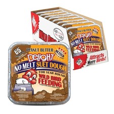C S Peanut Butter Delight No Melt Suet Dough, Suet Cakes for Wild Birds Includin