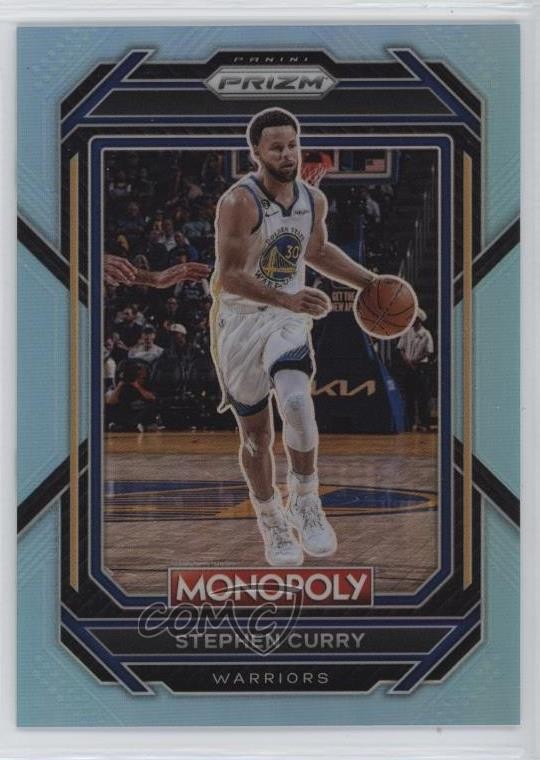 2022-23 Panini Prizm Monopoly Light Blue Prizm /199 Stephen Curry #28 19c6