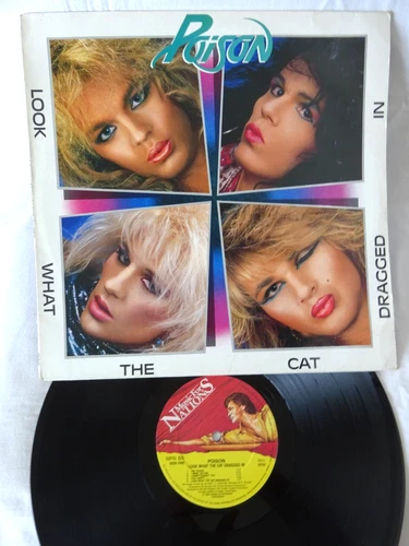 Poison-Look What The Cat Dragged In LP 1986 Superb Original UK 1st Pressing