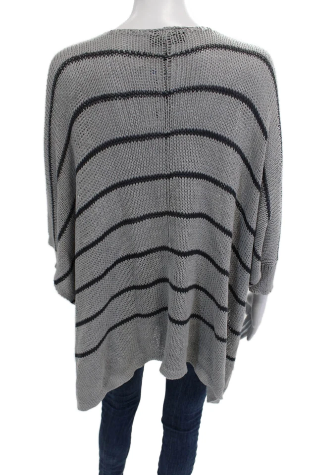 Suéter Pullover Unisex Madera Envíos Gris Manga 3/4 Rayas Talla Única Foto 3 de 4