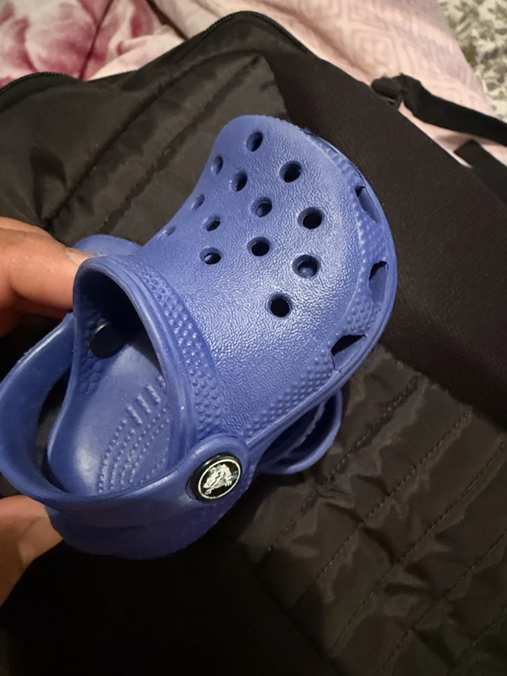 Crocs Classic Clog Baby Toddler SZ 2 3 Slip-On Blue Water Shoes Unisex My First - Image 4 of 4