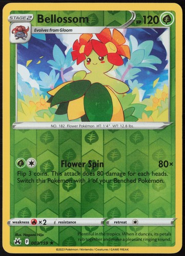 Bellossom Reverse Holo 003/159 Crown Zenith NM
