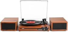 Vinyl Record Player with Speakers,Bluetooth Portable Turntable for Vinyl Records