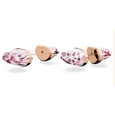 Swarovski Lucent stud earrings Pink, Rose gold-tone plated