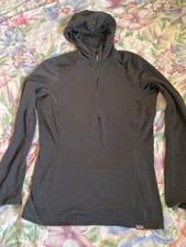 Patagonia Capilene Thermal Weight 1/4 Zip Hoody Women  s Medium Black