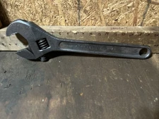 intage 18” crescent wrench adjustable wrench made in Jamestown N.Y