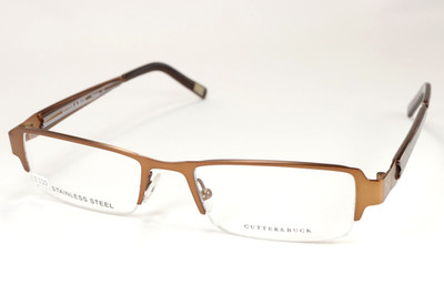 CUTTER & BUCK PRESTIGE in Walnut 50-18-140 Stainless Steel Eyeglass Frames E110