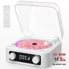 CD Player with Built-in Speakers Portable Bluetooth Input Output Desktop CD