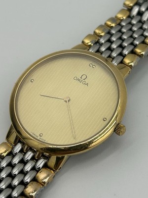 OMEGA de Ville Quartz Vintage Watch 33mm Gold Plated On SS Runs Great