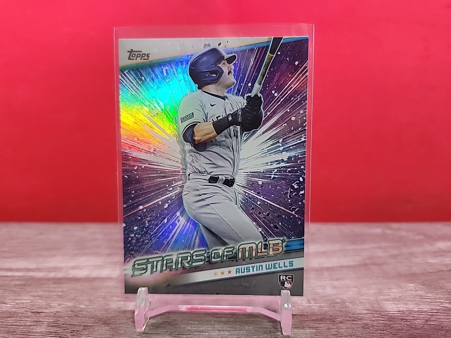 2024 Topps Update Austin Wells Chrome Stars Of MLB Rookie RC #SMLB-77 Yankees