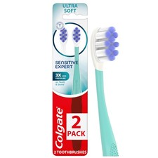 Colgate Sensitive Expert Toothbrush, Extra Soft, 2 2 Count Pack of 1 , Black