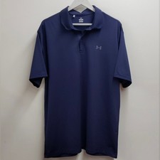 Under Armour Short Sleeve Polo Shirt Men's XL Activewear Casual Sporty Navy