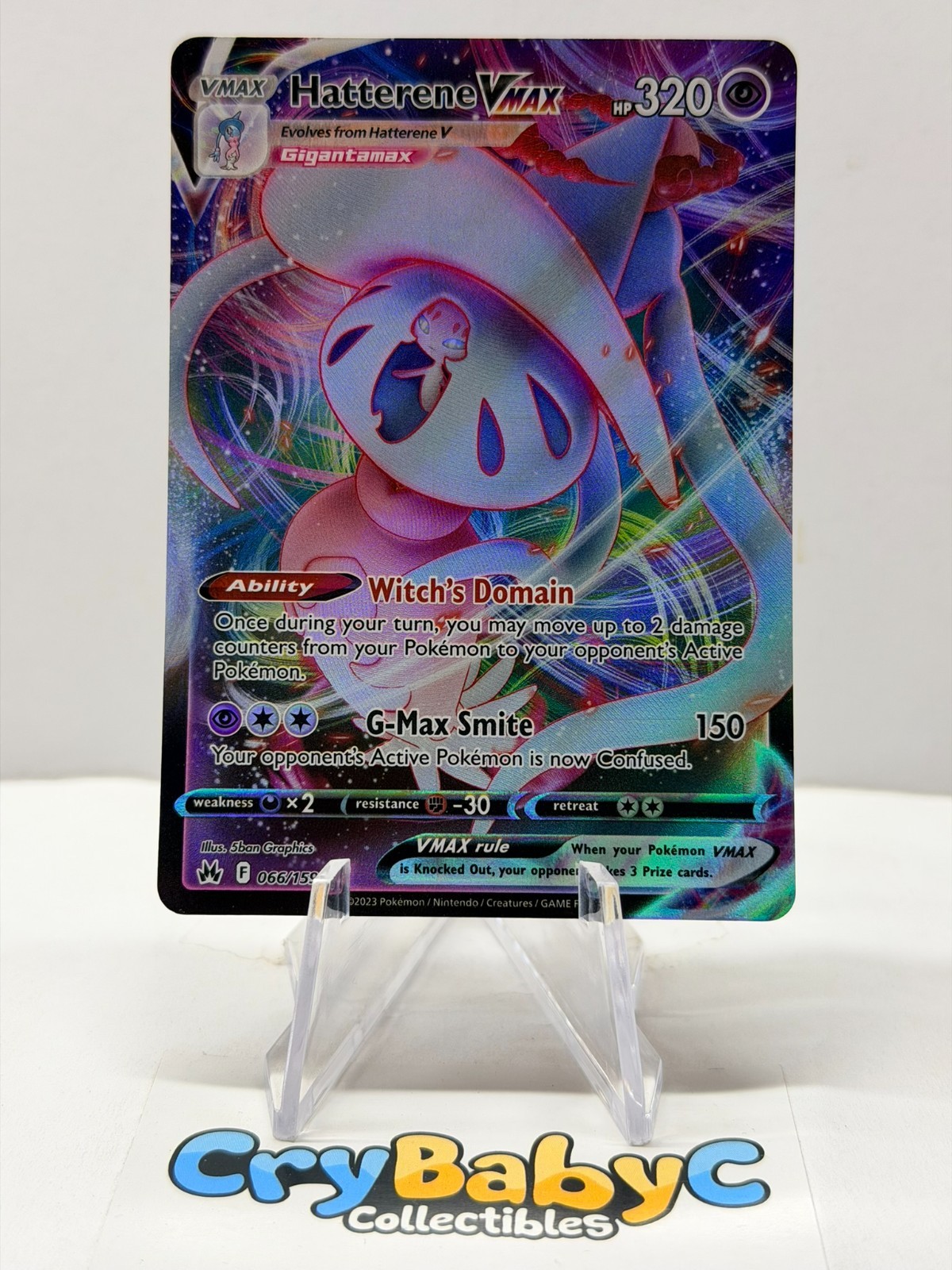 Pokemon Hatterene VMAX 066/159 Crown Zenith ULTRA RARE