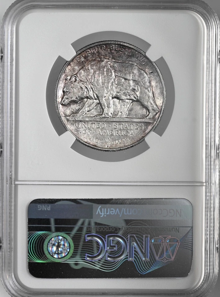 1925-S  50C CALIFORNIA SILVER HALF DOLLAR NGC UNC DETAILS "CLEANED" #8405243-049 - Image 4 of 4