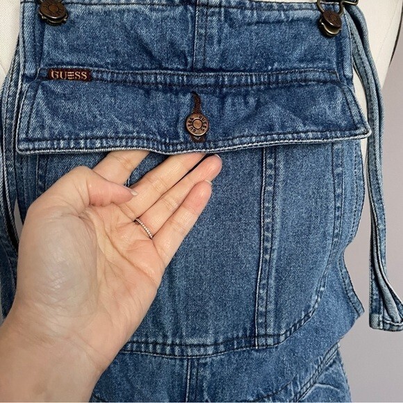 Vintage Guess Straight Leg Denim Bib Overalls - XS/S | eBay
