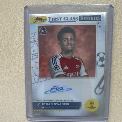 2025 Topps Finest UEFA Ethan Nwaneri Rookie Autograph First Class Arsenal FC