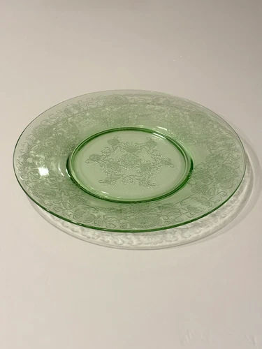 Vintage Hazel-Atlas Florentine Green Depression Glass 10" Dinner Plate MINT!!