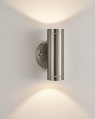 Up and down Lights Outdoor Silver Cylinder Modern Outdoor Wall Light 1PCS Stainl