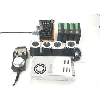 4 Axis CNC Kit USB MACH3 4Axis Breakout Board Nema23 DM542 Stepper Motor Drivers
