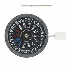 GENUINE SEIKO SII NH36 NH36A AUTOMATIC WATCH MOVEMENT DAY DATE CROWN 3 BLACK