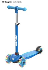 Kids Kick Scooter, LED Lighted Wheels and 3 Adjustable Height Handlebars