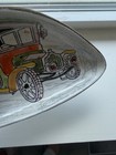 Ceramic Multicolor Trinket Tray, Italian Hand Painted Antique Car — photo 3