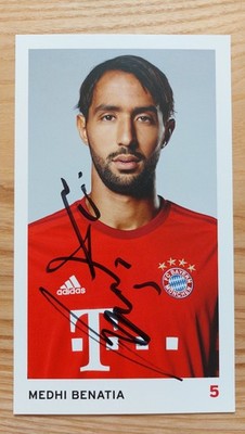 Medhi Benatia -- signiert -- Autogrammkarte Bayern AK 15-16 2015-16 2015-2016