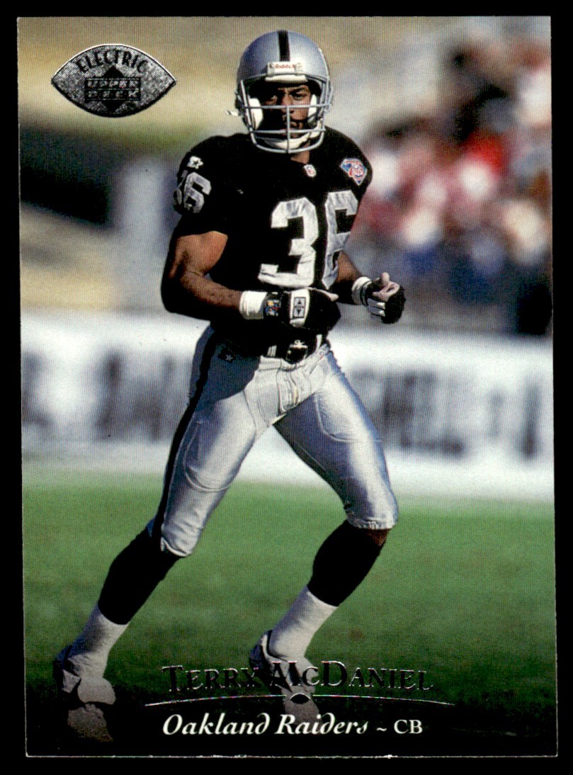 1995 Upper Deck Electric Silver Terry McDaniel Oakland Raiders #196 20975
