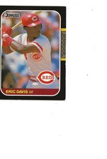 1987 DONRUSS REDS STAR OUTFIELDER ERIC DAVIS
