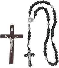 Natural Real Pearl Rosary Beads with Crucifix